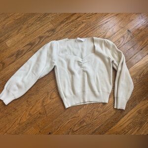 Astr Cream Women's Cropped Sweater